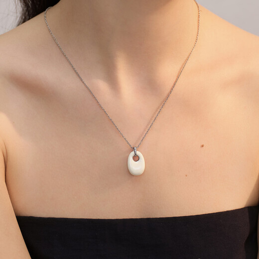 Arsis Flowing Cloud and Mist Necklace Women's Enamel Clavicle Chain Light Luxurious and High-Level Sweater Chain Birthday Gift for Girlfriend Flowing Cloud and Mist Necklace (Small Size)