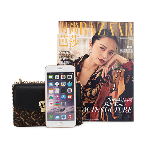 SATCHI Women's Autumn and Winter New One-shoulder Crossbody Crown Decoration Temperament Personalized Chain Bag Designer Haute Couture Brown/Black One Size (F)