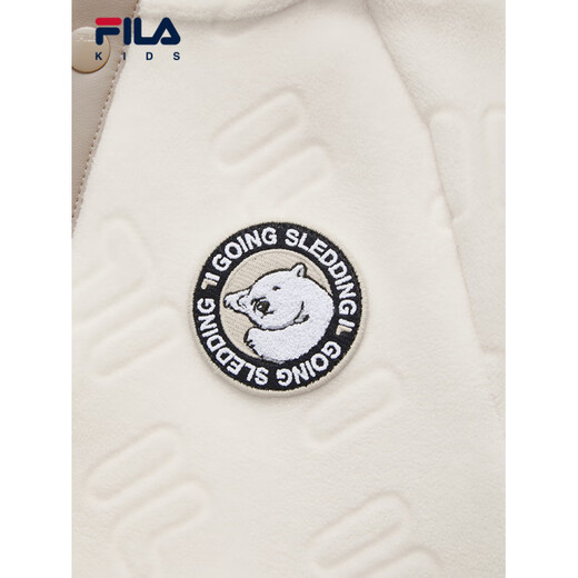 FILA boys' fleece sweatshirt new winter loose knitted top wild rice-IV 105 cm