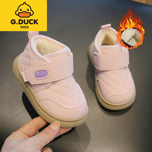 G.DUCKKIDS Little Yellow Duck Children's Snow Boots Girl Baby Warm Shoes 2025 New Winter Boys' Shoes Large Cotton Shoes Thickened Boys Khaki 21 Shoe Inner Length 13cm
