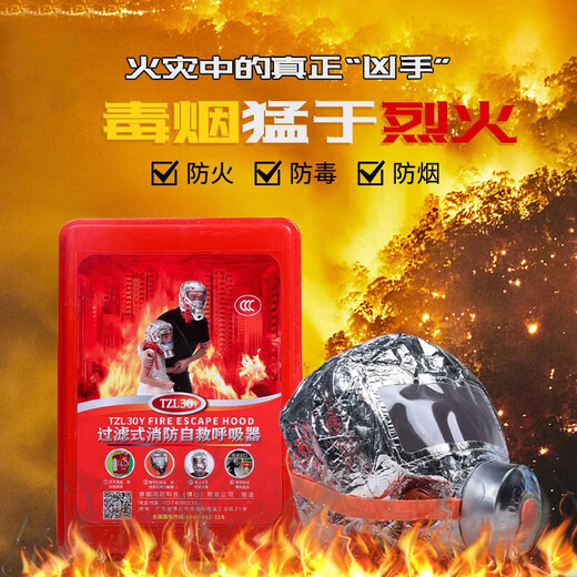 Ruipa (RUIPA) Fire Fire Mask Escape Equipment Fireproof Smokeproof Gas Protective Mask Home Emergency Escape Children's Gas Mask (Adult Model)