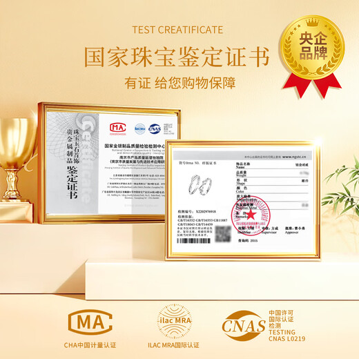 China Gold (CHINA GOLD) Platinum Couple Ring with Branches Platinum Pair of Rings Birthday Gift for Girlfriend and Wife Wedding Anniversary Romantic Platinum Branch Ring-Female