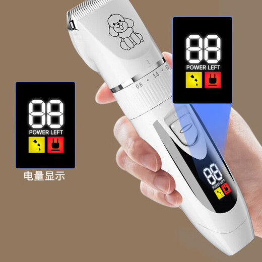 Corgi trimming artifact, pet shop special electric clipper, dog shaver, pet electric clipper, white set + pedicure head