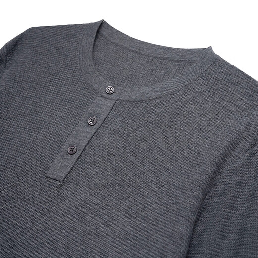 Zhengchen/Zhengchen mulberry silk cashmere blended Henry collar sweater men's autumn top Y-M96352 white one size 48