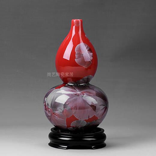PHTY porcelain art ornaments Jingdezhen high-end crystallized glaze ceramic vase modern minimalist home TV cabinet Yuhuchun two-color