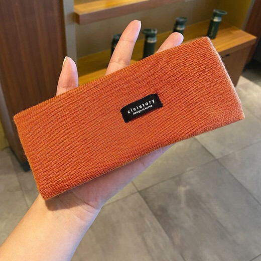 JKASHDK hat and scarf all-in-one women's velvet thickened woolen hat ear protection fashionable knitted hat cycling versatile anti-small label hairband orange adult one size plus velvet thickening