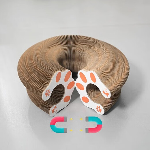 Guazhou Mu Organ Cat Scratching Board Nest Wear-Resistant and Non-shedding Cat Toy Self-Enjoyment and Boredom Relief Corrugated Paper Scratching Board Cat Supplies Magnetic Style - Organ Cat Scratching Board 1 Pack Comes with a Ringing Ball for Scratching and Playing