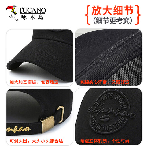 Woodpecker Baseball Hat Men's Big Head Circumference All Seasons Fashion Casual Face Revealing Small Versatile Sun Protection Sun Peaked Hat Women