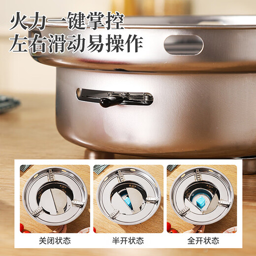 BangLeChef Plancha, Una Persona, Una Olla, Estufa De Alcohol, Estufa Doméstica De Acero Inoxidable 316, Olla Caliente Pequeña Doméstica 304 para 3-4 Personas (sin Tapa), Plancha De Acero 316 + Estufa De Alcohol Concentrado, 11 Pulgadas