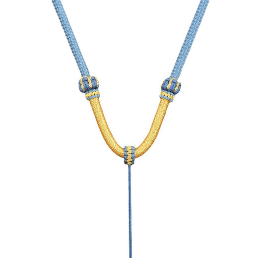 Beautifully made gold pendant rope pendant lanyard gold lock braided rope lotus jade pendant thangka necklace rope halter black with rope for men and women, about 3mm thick, black 1 piece