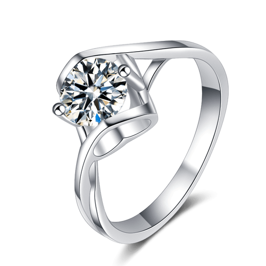 DR moissanite diamond ring 1 carat couple ring angel kiss proposal wedding ring for girlfriend moissanite 50 points angel kiss diamond ring keep silent