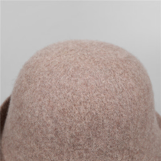 Fangchi Hat Women's Autumn and Winter Mother's Versatile Solid Color Curly Face Showing Small Fisherman Hat Fashionable Warm Woolen Basin Hat Mocha Color M(56-58cm)