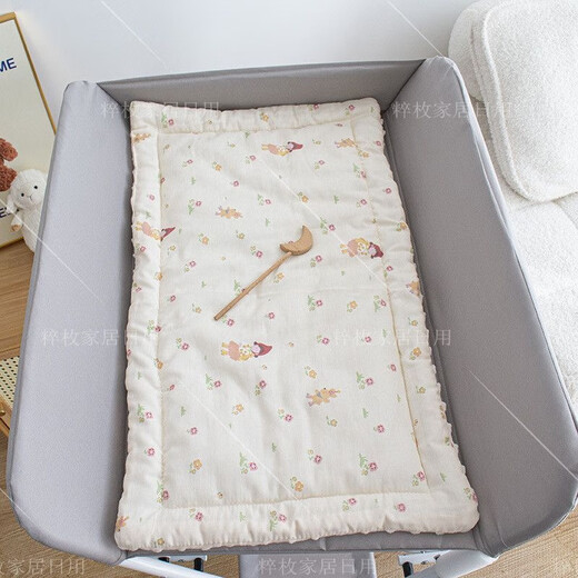 Jiaojing Diaper Table Mat Baby Diaper Table Cotton Pad Nursing Table Cotton Pad Newborn Mattress Cotton Diaper Table Accessories Baby Changing Clothes Orange Bear/Three-layer Structure Thickened and Warm 35*75 Manual measurement may cause errors
