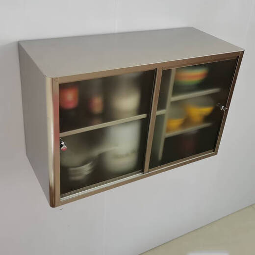 Fantasy Stainless Steel Kitchen Wall Cabinet Sliding Door Storage Cabinet Kitchen Integrated Cabinet Cupboard Cabinet Sliding Door Bathroom Wall Brushed F2 Style Fabric Glass Door 700*500*300 Tempered Fully Decorated