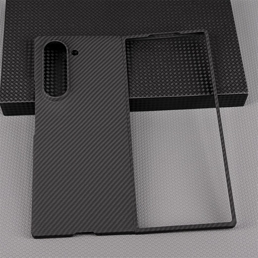 Samsung (SAMSUNG) original quality Jingying suitable for Samsung mobile phone case Kevlar protective cover aramid fiber folding screen carbon large hole metal ring fine grain matte black magnetic suction model/single back cover Samsung Galaxy Z Fold 6