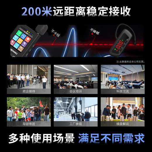 Bell Elf wireless guide provides one-to-many explanations for corporate receptions and conferences, scenic spot tour guides, team talks, travel Bluetooth headset receivers, two-person speeches at the same time, available for rent, smart touch screen, 1-to-100 package + charging and storage all-in-one box