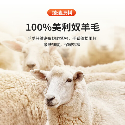 JOW Machine washable worsted 100% wool Zodiac year red thickened pure wool sweater men's round neck Horse Year festive sweater