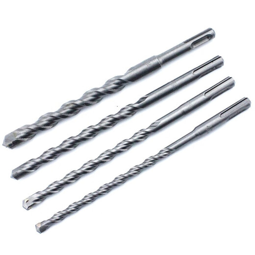 Bingyu high-quality square handle four-pit electric hammer drill bit, extended through the wall to impact concrete, 12*150mm, square handle 5 pieces