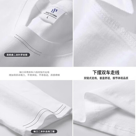 Meloban 2-pack 100% cotton long-sleeved T-shirt for men, autumn loose bottoming shirt, spring and autumn tops for men, khaki + dark gray 2-pack 100% cotton L Recommended 120-135 Jin Jin equals 0.5 kg