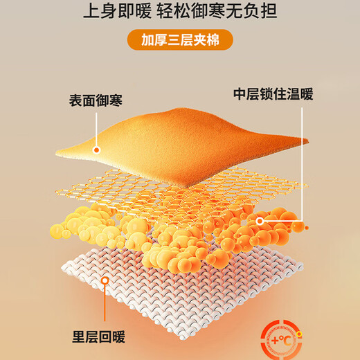 Langsha pajamas men's winter thickened plus velvet three-layer quilted warm home clothing outer wear large size suit