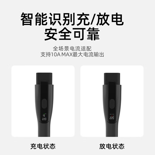 ROMADA charging and discharging gun integrated dual-purpose car-mounted portable 3.5KW new energy vehicle charger is suitable for BYD Geely Wuling Tesla Yl CF02 black 10 meters