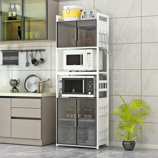 Yusen Yishe layer extreme dining rack 6 simple cabinets dish cabinet kitchen storage rack microwave oven light household cabinet storage living room 6 layers 65 total length 55 width - upper and lower large and small doors available inner diameter 60