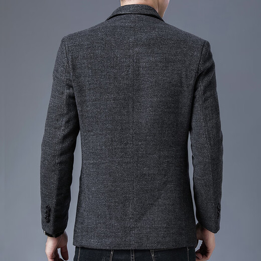 GOLDLION G+ Goldlion Autumn Suit Men's Casual Formal Casual Wool Woolen Coat Middle-aged Suit Jacket Top 2020 Gray. M 170/88A