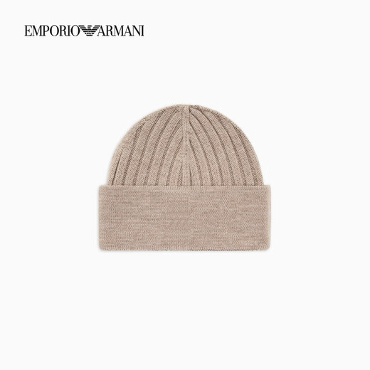EMPORIO ARMANI/Armani official flagship New Year gift new women's sheep wool embroidered knitted beanie winter U6096-beige M