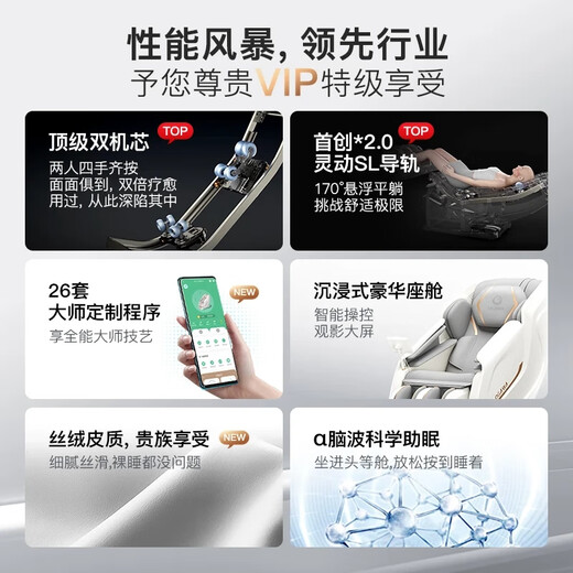 Top Ten Brands of Aojiahua Massage Chairs Home Space Capsule Full Body Shoulder and Neck Kneading Smart 3D Movement Electric Space Capsule as Birthday Gift for the Elderly 7508Pro3.0 Velvet Cloud Gray