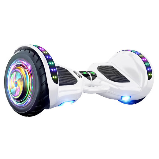 Lingao intelligent electric self-balancing car 2024 new model 6-8-10 to 15 years old and above children's parallel car adult 36 8-inch APP flagship version white self-balancing + APP protection + glare wheel