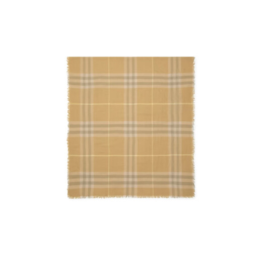 BURBERRY New Year's Gift Burberry Plaid Pattern Shawl Men's Yellow Yellow F
