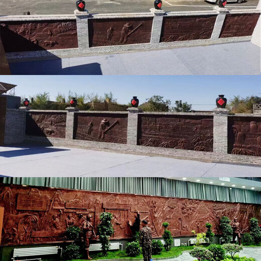 Wen Yijia relief fiberglass sculpture forged copper sandstone cast copper imitation copper figure campus mural plaque stone carving back fiberglass relief 2