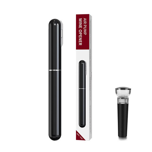 Pen-shaped air pressure manual wine bottle opener, household outdoor needle-type wine bottle opener, convenient stainless steel bottle opener, pen-shaped manual air pressure bottle opener (random color)