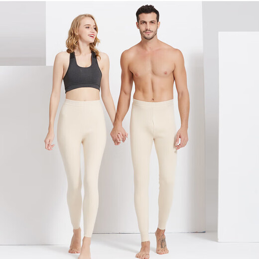 KING DEER cashmere pants for men and women, thickened warm pants for inner wear, thin high-waisted slim fit autumn and winter thickened large size cashmere leggings, men's style, dark gray XL