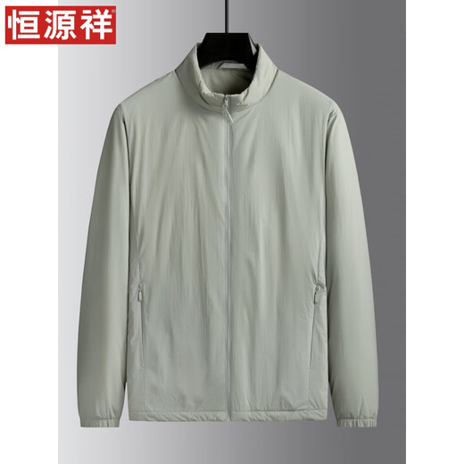 Hengyuanxiang jacket cotton coat men's large size autumn and winter light and warm cotton coat middle-aged loose plus fat stand collar new two-cotton jacket black L