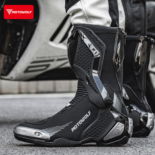 MOTOWOLF motorcycle riding boots anti-fall competitive motorcycle racing shoes waterproof men's and women's rally race track rider shoes for all seasons