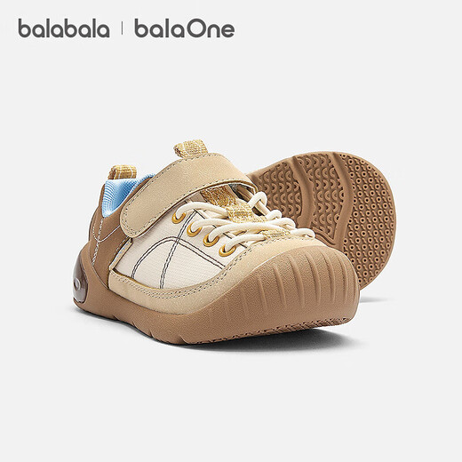 Bala Bala children's shoes baby stable shoes boys and girls shoes 2025 new spring and autumn shoes outdoor balaOne coffee color 00355 21 (foot length 12.8-13.2/inner length 14.2)