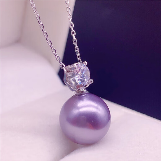 MHFDO925 sterling silver pearl pendant freshwater pearl powder pendant including chain perfect gift for girlfriend 12-13mm white pearl silver drag pendant 10-11mm