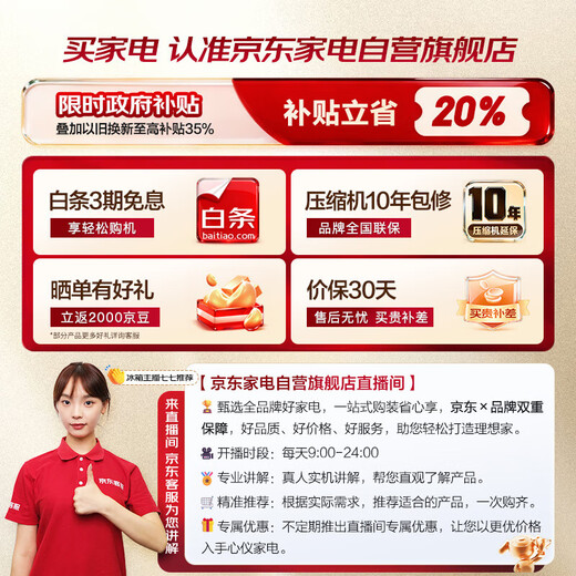 Ronshen refrigerator 518L household French multi-door double system active sterilization double cycle first-level frequency conversion 526 stores same model national subsidy 20% BCD-518WD15MPA Ice Lake Glaze