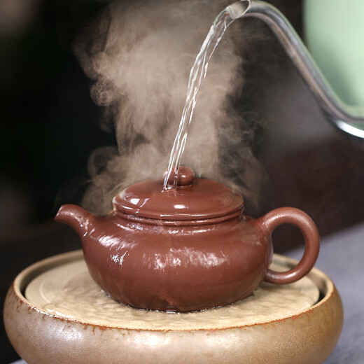 Hidden Pot World Yixing Purple Clay Pot Purely Handmade Teapot Original Mineral Purple Clay Small Capacity Household Kung Fu Tea Set Teapot Antique Pot Antique Pot 170ml