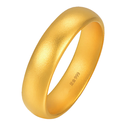 Zhou Dalong ancient gold ring 999 solid gold ring ring for men and women solid Chinese Valentine's Day gift 11# about 6.1 grams