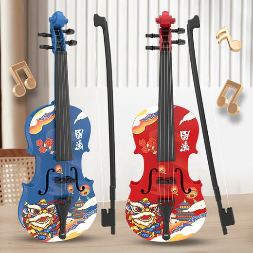Geige, Kinder von 6 bis 12 Jahren, Spielzeug, Spielzeug, Musikinstrumente, Anfänger, Aufklärung, Musik, Gitarre, Requisiten, rote Geige im nationalen Stil