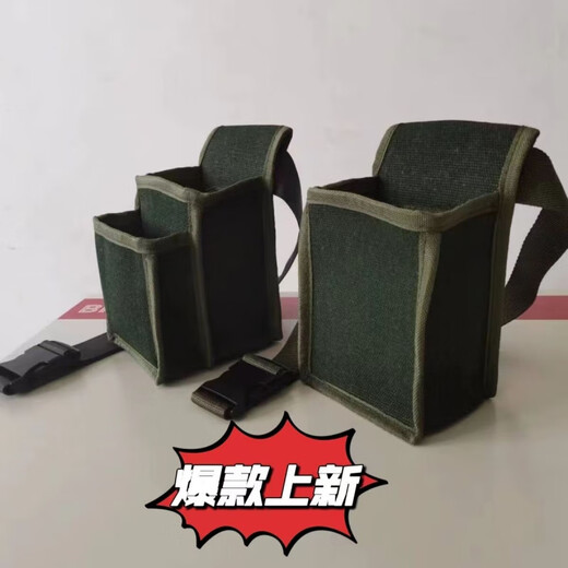 FANCYCHIC waist bag nail bag tool bag canvas thickened wear-resistant aerial work bag carpentry plumber labor insurance repair waist bag double pocket height 15cm long 17cm thick 7cm