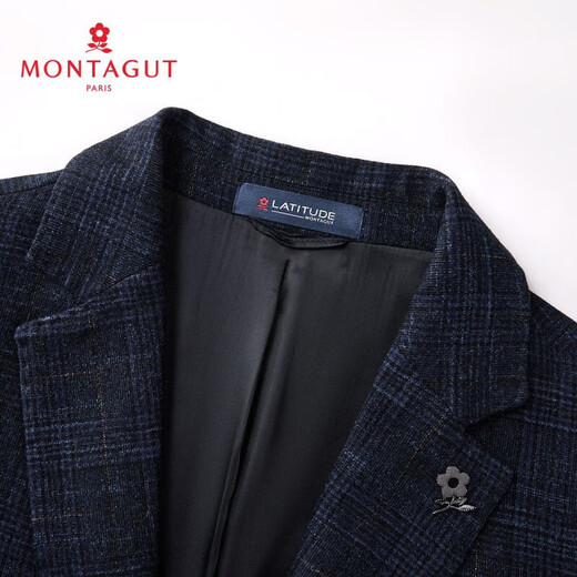 MONTAGUT 78% wool & brushed warm suit men's spring and autumn thick business casual men's suit middle-aged dad's suit L /50/175/92A 140Jin Jin is equal to 0.5 kg within