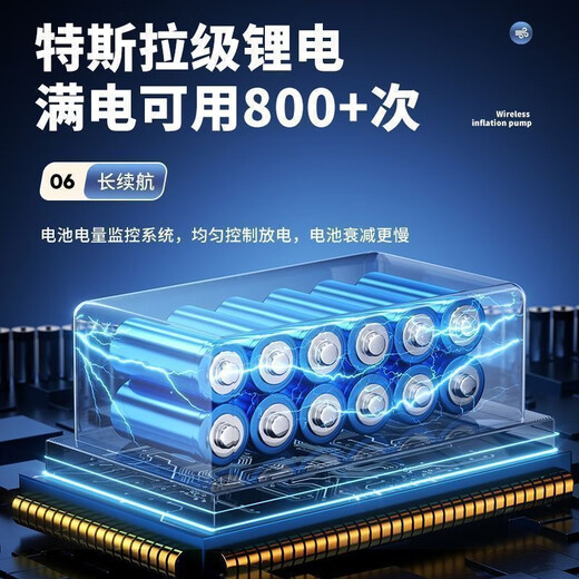 German Wireless Air Pump High Power Portable Charging Air Pump Car Electric Vehicle Fully Automatic Air Pump Flagship Model - Smart Charging 1 Pack