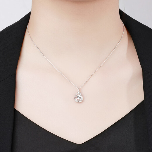 Wanfulong 2025 new genuine pt950 platinum ear hooks hollow filigree water drop platinum earrings as a birthday gift for your girlfriend Platinum 950 earrings hollow filigree water drop platinum ear hooks 4.37g