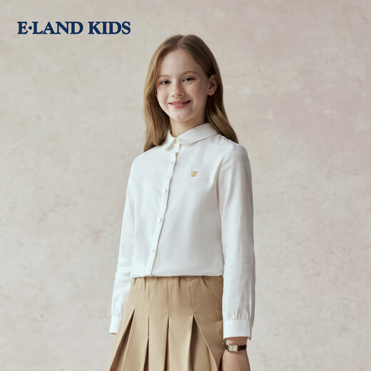 E LAND KIDS girls' shirt, long-sleeved top, ivory white 140