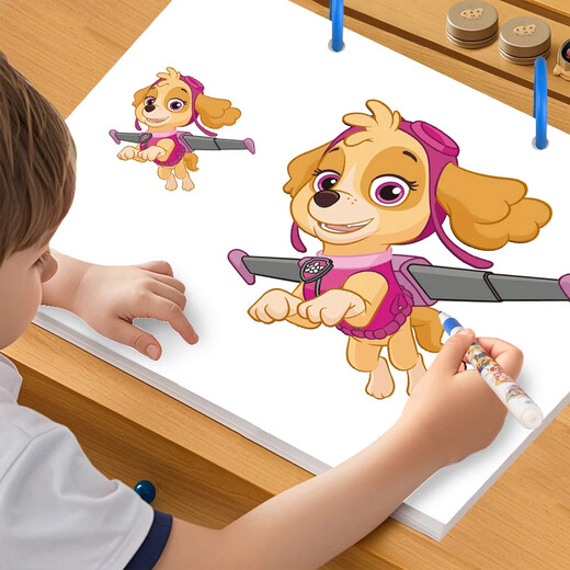 Yijimei Paw Paw Team Livre de coloriage Livre de dessin pour enfants Garçons et filles Peinture graffiti Jouets éducatifs Cadeaux Écologique et sans odeur