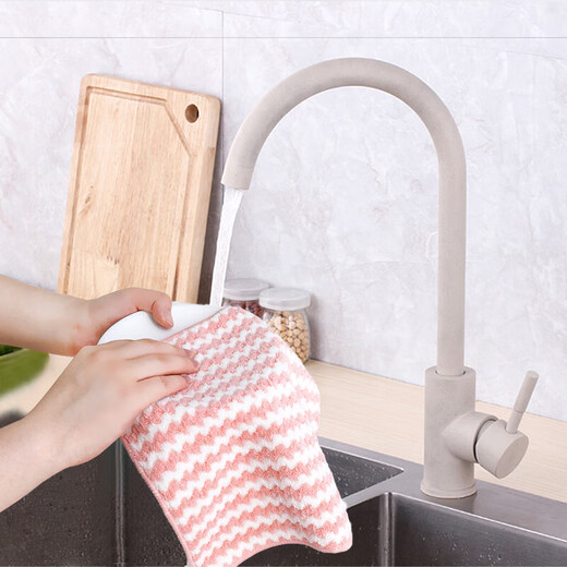 Rag, water-absorbent dishcloth, special kitchen towel that is stained with oil and does not shed easily, thickened table wiping cloth, 1 pack of 25*25, random colors