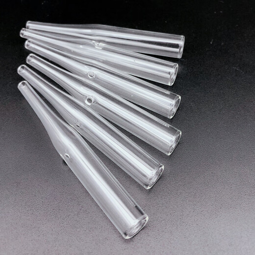 Fat Donglai's same blackhead suction instrument cleaner thickened beauty glass straw accessories round tube glass straw pore accessories flat